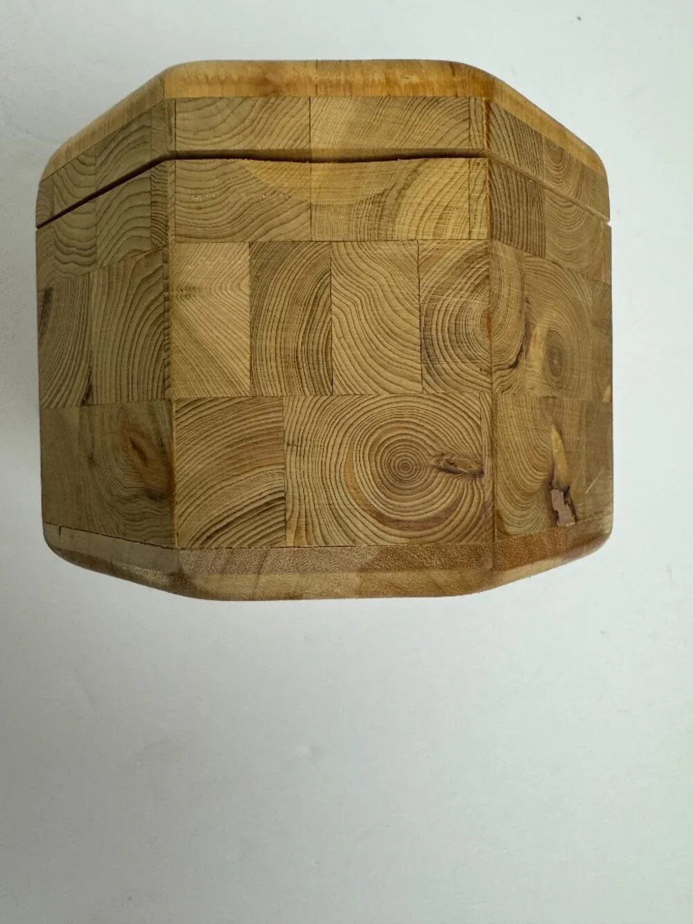 Hexagonal Burlwood Storage Trinket Box